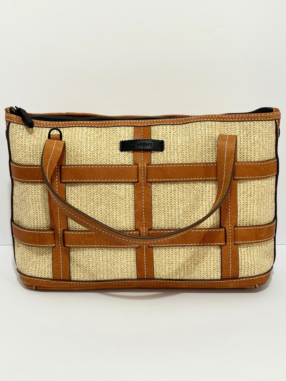 HAMMITT Addie MD Crossbody/Tote In Saddle Raffia/Bronze Hardware Like ๐ - Picture 11 of 16